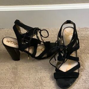 Sam Edelman Black Strappy Block Heel Sandals